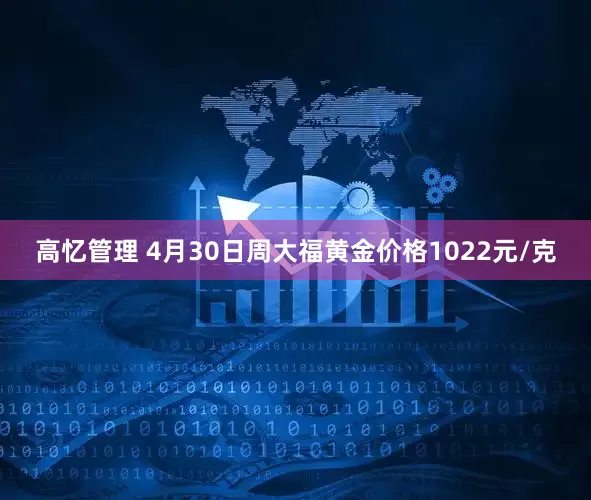 高忆管理 4月30日周大福黄金价格1022元/克