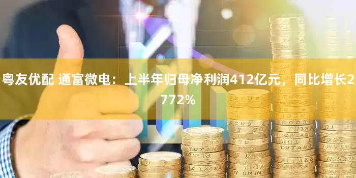 粤友优配 通富微电：上半年归母净利润412亿元，同比增长2772%
